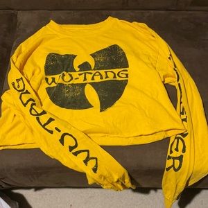 Wuh -tang yellow shirt crop top